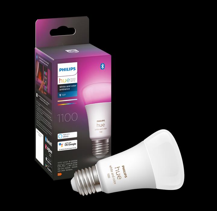 Actual product image Philips Hue White & Color Ambiance BT (E27, 11 W, 1100 lm, 1 x, F)