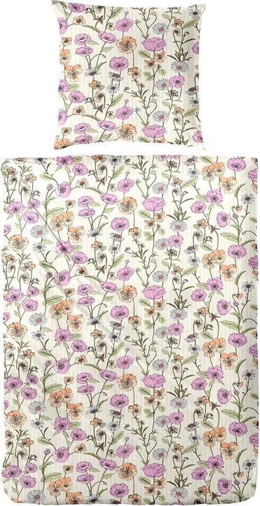 Produktbild Enrico Coss Baumwoll Seersucker Bettwäsche Dresden pink grün (Bettwäsche Set, 155x220 cm + 80x80 cm)