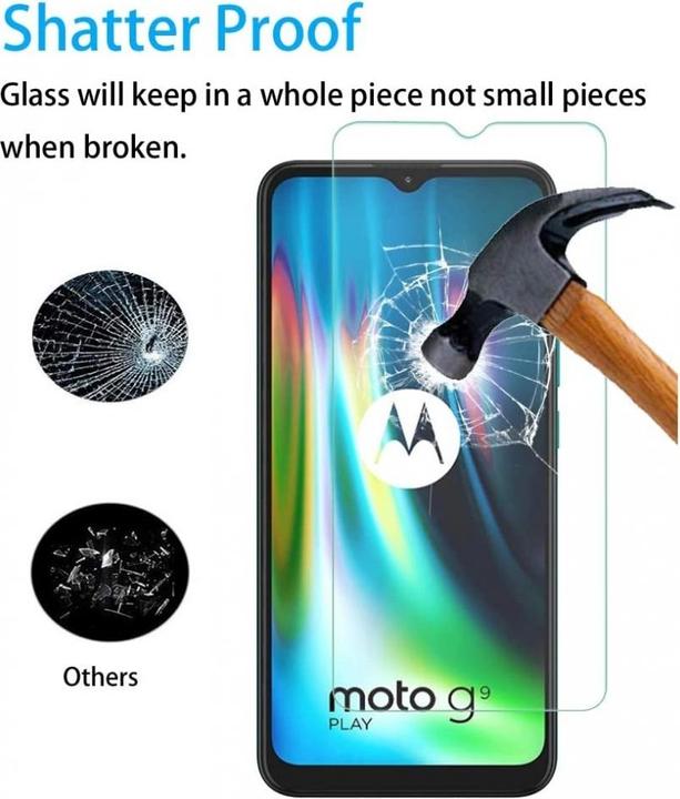 Image du produit Screenguard Motorola Moto G9 Play Film de protection en verre blindé Case Friendly Design (1 pièce(s), Motorola Moto G9 Play)