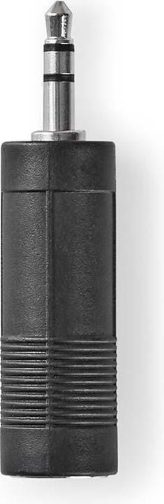 Produktbild Nedis Stereo-Audio-Adapter 3.5 mm Stecker 6.35 mm Buchse Vernickelt Gerade ABS Schwarz 1 Stück Box S
