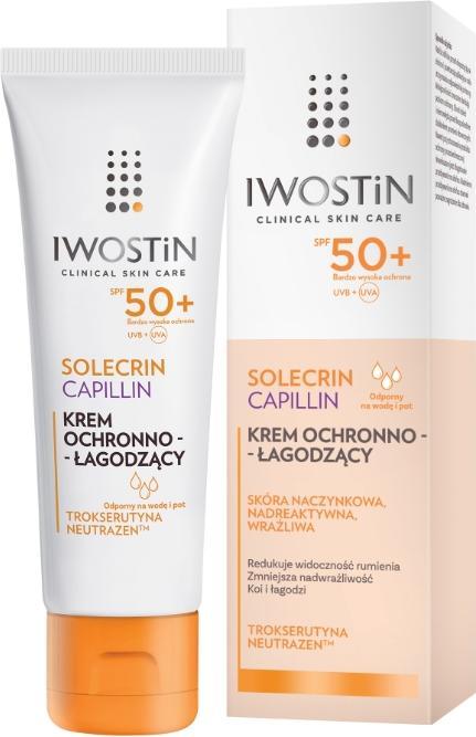 Actual product image Iwostin Solcrin Capillin, Protective Cream, SPF 50+, 50 ml (Suntan cream, SPF 50, 50 ml)