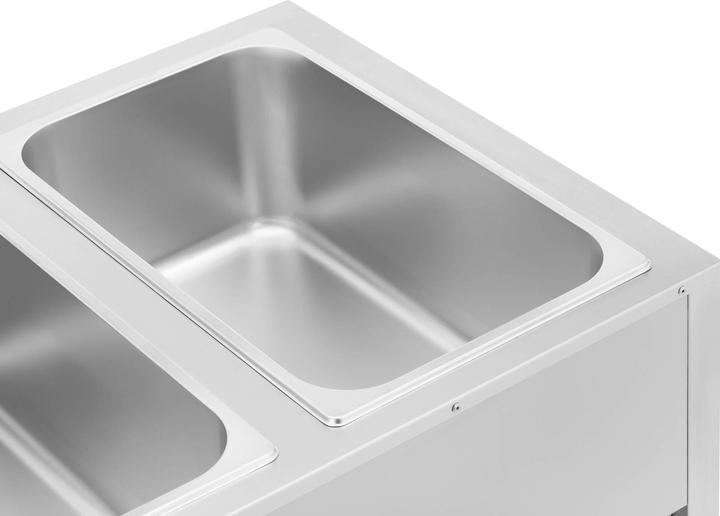 Actual product image Royal Catering Bain Marie - 1265 W - 2 x GN 1/1 - with substructure -