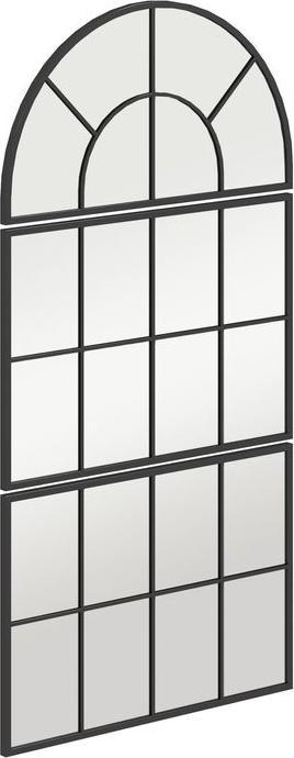 Produktbild Swisshandel24 Wandspiegel dreiteilig, bogenförmiger Spiegel mit Metallrahmen Schwarz (76 x 53 cm)