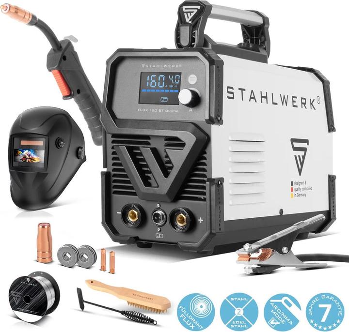 Produktbild Stahlwerk Schweissgerät FLUX 160 ST Digital mit 160 A Vollausstattung