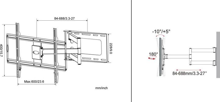Immagine prodotto Techly ICA-PLB 23M - Staffa per TV LCD (sottile) (Muro, 70", 45 kg)