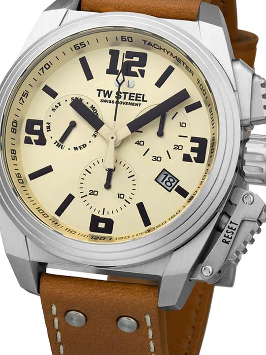 Immagine prodotto TW-Steel TW1110 Cronografo da uomo Canteen 46mm 10ATM (Cronografo, 46 mm)