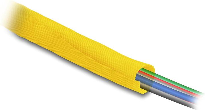 Actual product image Delock Cable conduit self-closing 5 m x 25 mm Yellow (Cable conduit, 500 cm)