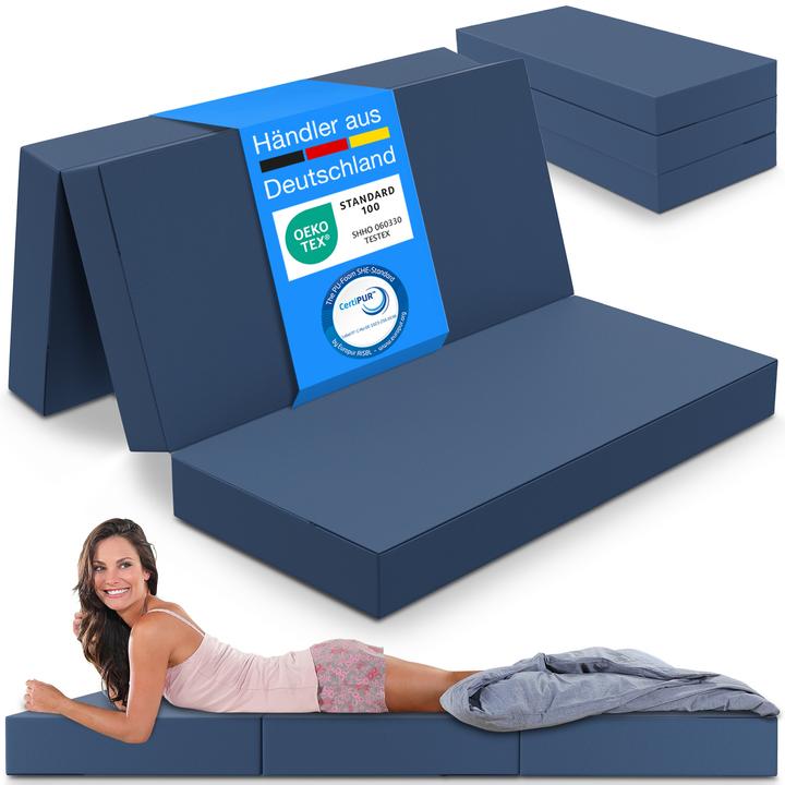 Actual product image Bestschlaf Klappmatratze, 3-teilige Faltmatratze, Reisebett, Gästematratze (120 x 195 cm, Foam core)