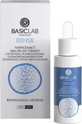 Produktbild BasicLab Esteticus Moisturizing Emu-Face Gel With 6% Ectoine And Snow Lotus Stem Cells 30Ml (30 ml)