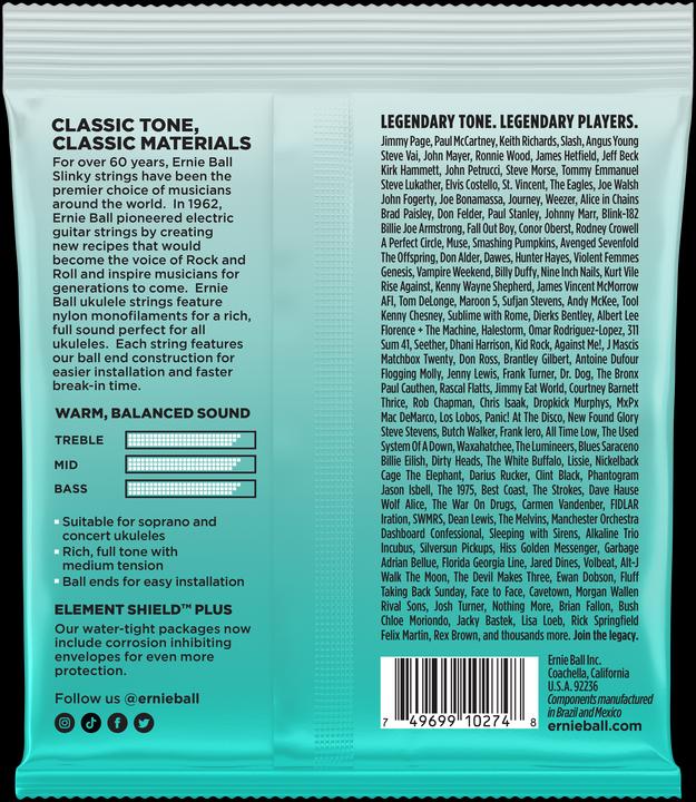 Nährwerte und Zutaten Ernie Ball Ball End (4 x, E-Gitarre, 0.03")