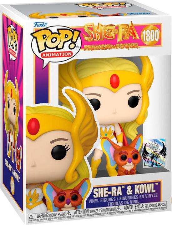 Actual product image Funko Masters of the Universe POP! & Buddy Vinyl Figur She-Ra w/Kowl 9 cm