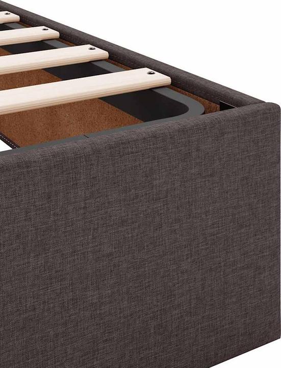 Produktbild VidaXL Ottoman-Bett ohne Matratze Dunkelbraun 120x190 cm Stoff (120 x 190 cm)