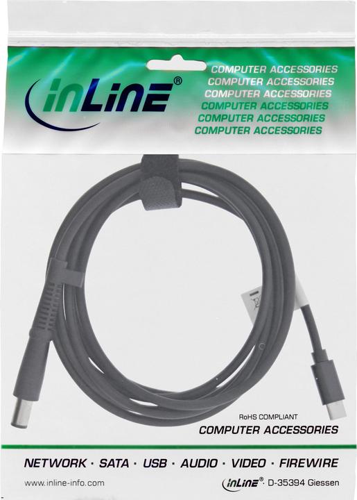 Produktbild InLine USB Typ-C zu HP Notebook (rund/gross) Ladekabel (2 m)