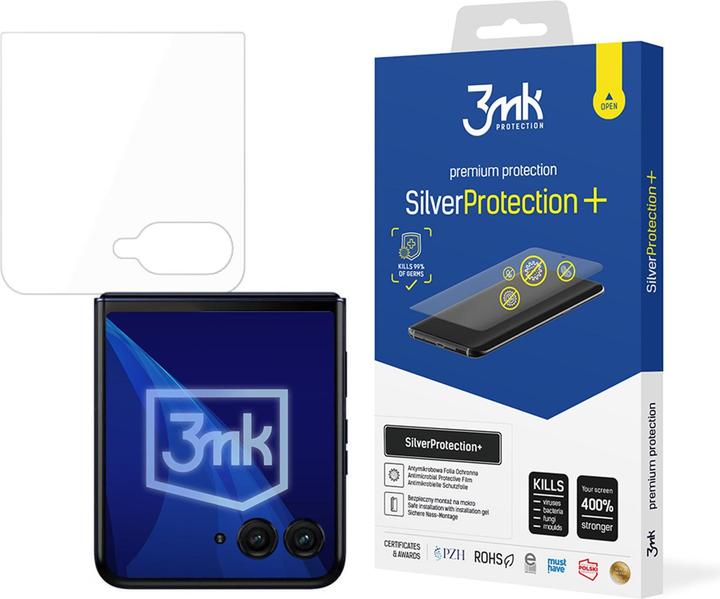 Actual product image 3MK SilverProtect+ Motorola Razr 50 Ultra (front) Folia Antymikrobowa montowana na mokro (1 Piece, Motorola Edge 50 Ultra)