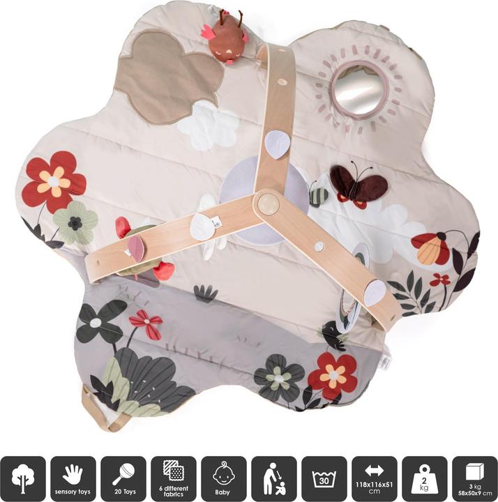 Produktbild BabyGo Spielmatte Bianca Flowers