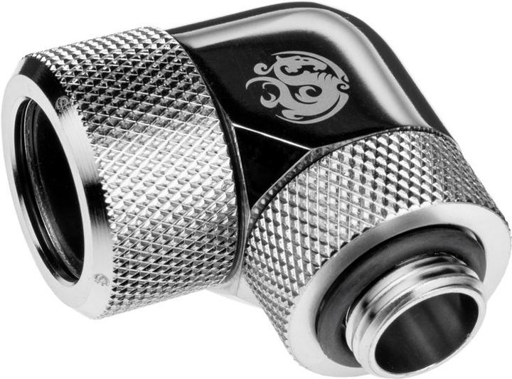 Bitspower Advanced Adapter 90 Grad G1/4 Zoll AG auf 16mm AD Hardtube - drehbar