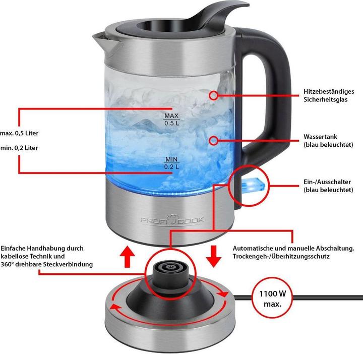 Produktbild Proficook PC-WKS 1228 G (0.50 l, EU-Stecker)