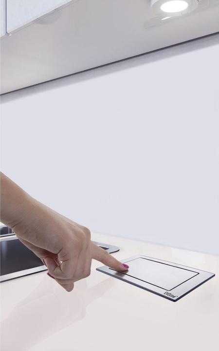 Actual product image Evoline 1592.7100.1800 Built-in socket strip 2gang glass matt protective contact 1 pc. (2 x, CEE 7/16, 2.50 m)