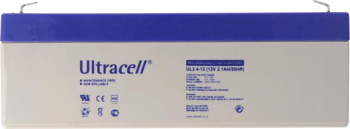 Actual product image Ultracell UL2.4-12 Blei-Akku 12 Volt 2,4 Ah, Faston 187, 4,8mm (12 V, 2.40 Ah)
