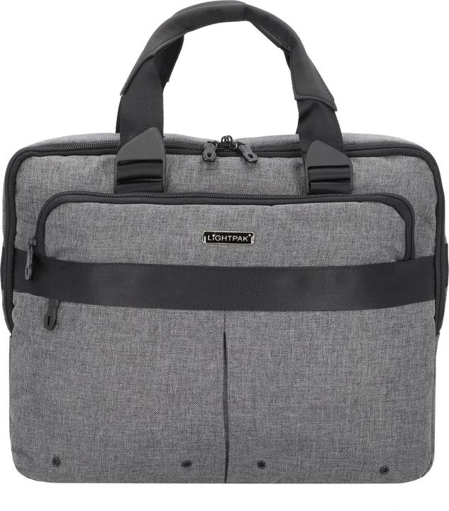 Produktbild Lightpak Notebook-Tasche WOOKIE, Polyester, grau Laptop- und Tabletfach, Organizer-Fach, 2 Reissverschluss (15.60", Universal)
