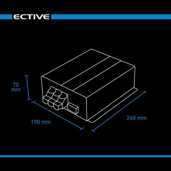 Immagine prodotto Ective BB60 caricatore camper 12V 60A convertitore di carica batteria AGM gel LiFePO4 (12V, 60 A)