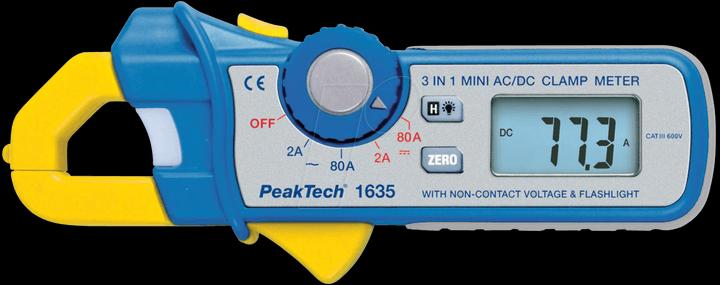 Actual product image Peaktech P 1635 Current clamp meter (CAT III 600V)