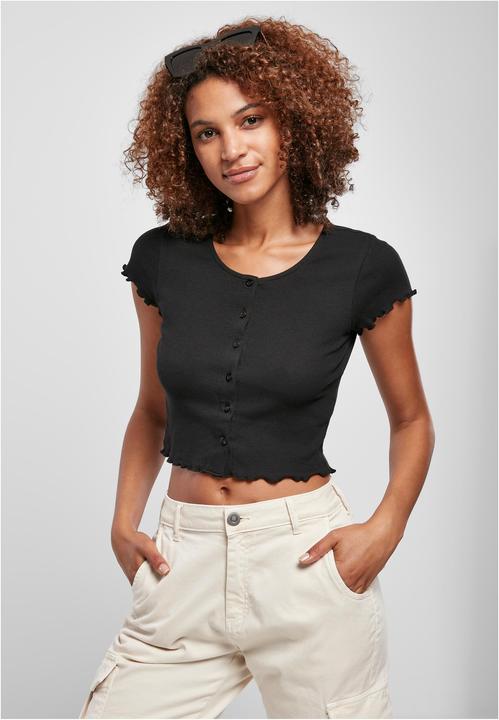 Immagine prodotto Urban Classics Ladies Cropped Button Up Rib Tee (XL)