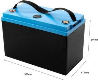 Produktbild Rätikon Batterien LiFePO4-Lithiumbatterie 24 V 50 Ah mit BMS und LED-Anzeige (24 V, 50 Ah)