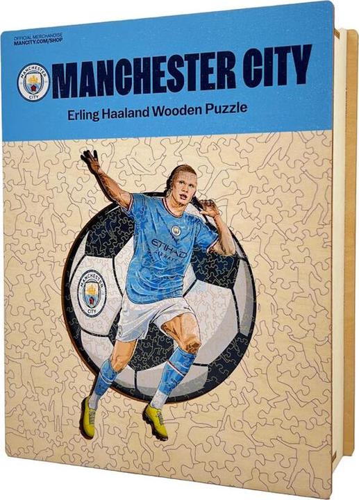 Actual product image Iconic Man City FC - Erling Haaland - Wooden Puzzle Size M (270 pieces) (270 pieces)