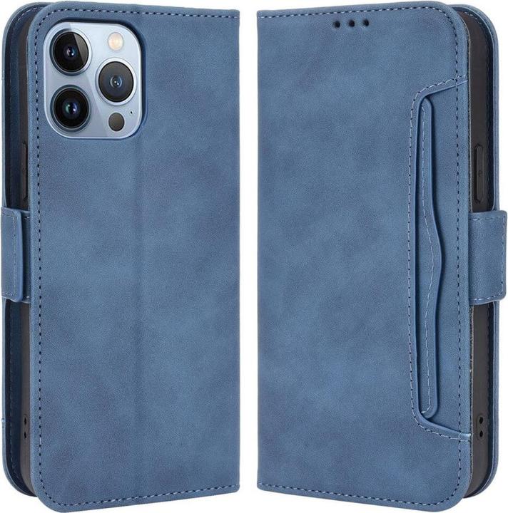 Produktbild Cover-Discount iPhone 14 - Etui mit vielen Kartenfächer blau (Apple iPhone 14)