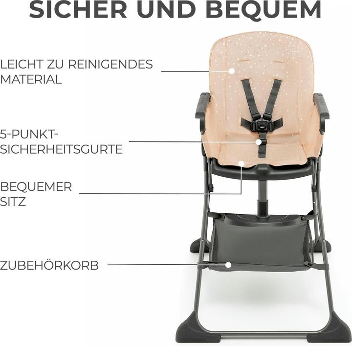 Actual product image KinderKraft Foldee high chair pink (Highchair)