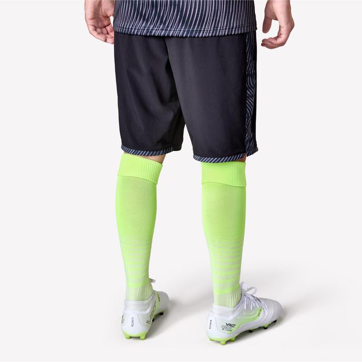 Kipsta Damen/Herren Fussball Shorts - VIRALTO II Wavy schwarz/grau