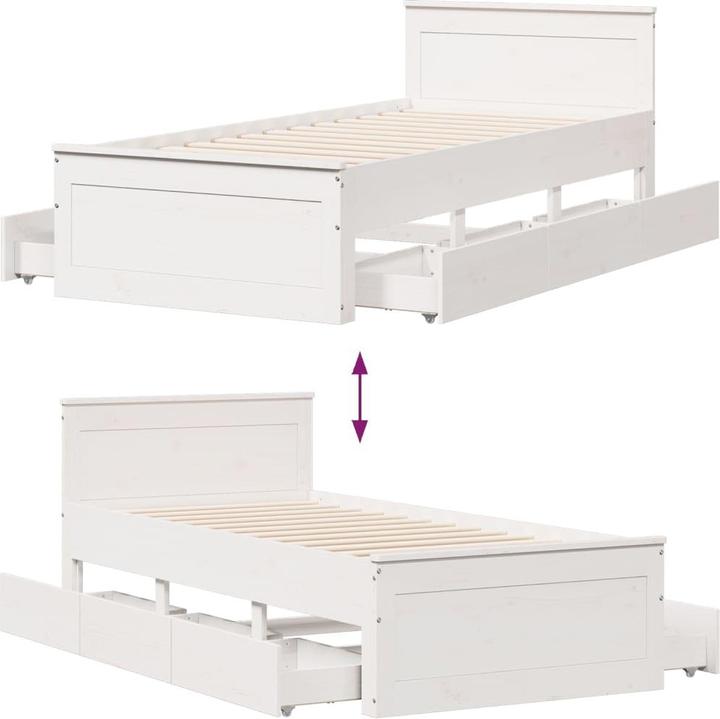 Produktbild VidaXL Bett ohne Matratze mit Kopfteil (90 x 200 cm)
