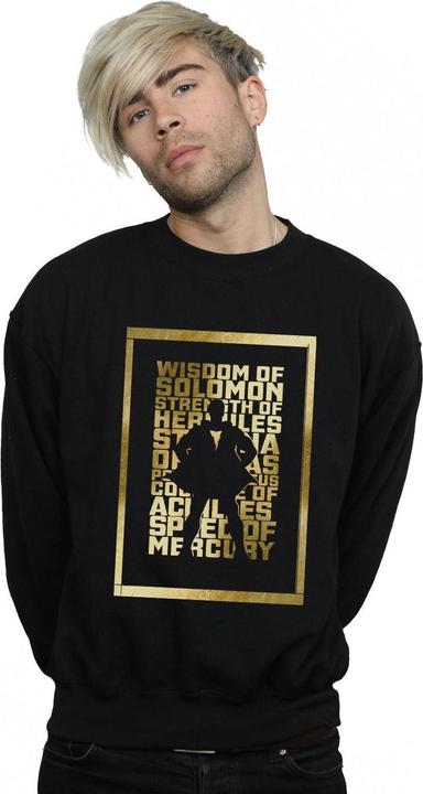 Actual product image Mens Shazam Gold Text Sweatshirt (4XL)