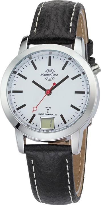Produktbild Master Time MTLA-10593-21L Funk Basic Bahnhofsuhr Damen 34mm (Lünette drehbar, Analoguhr, Funkuhr, 34 mm)