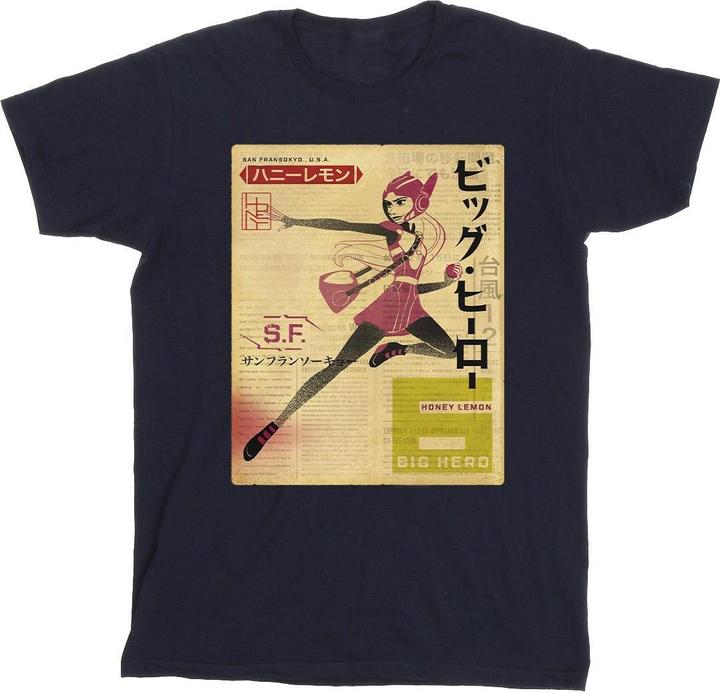 Disney Big Hero 6 Baymax Honey Lemon Newspaper TShirt Jungen