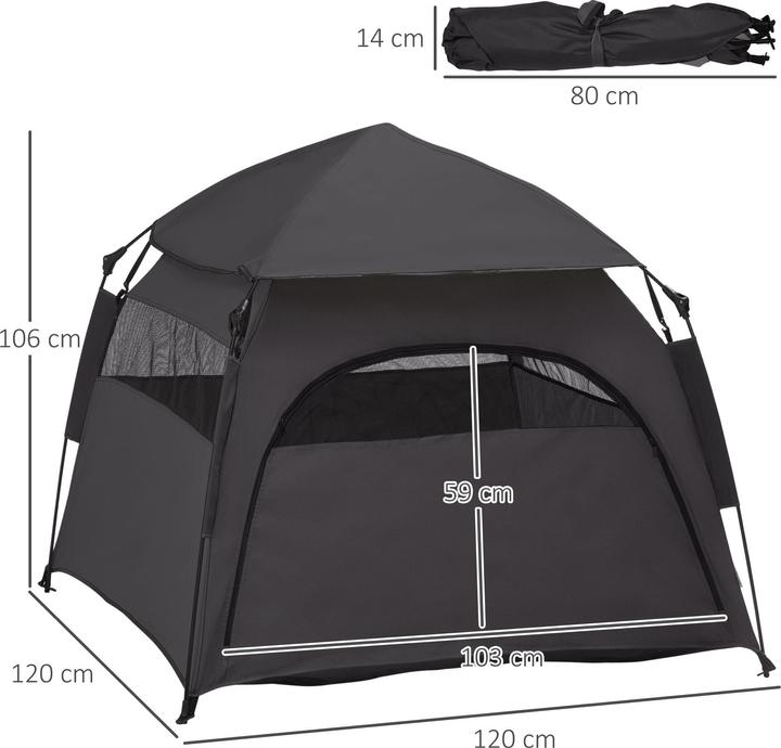 Actual product image PawHut Pet tent with sun canopy (Dog tent)