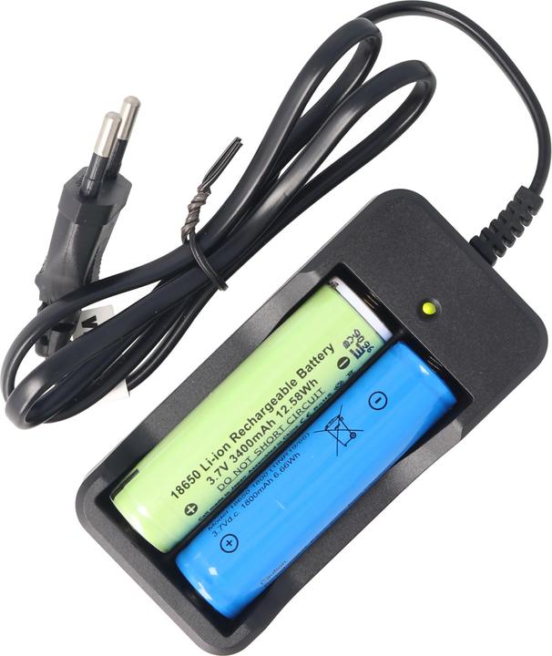 Immagine prodotto AccuCell Ladegerät für 1 oder 2 Stück 18650 Li-ion Akku, 17670 Li-ion Akku (Caricabatterie senza batteria)