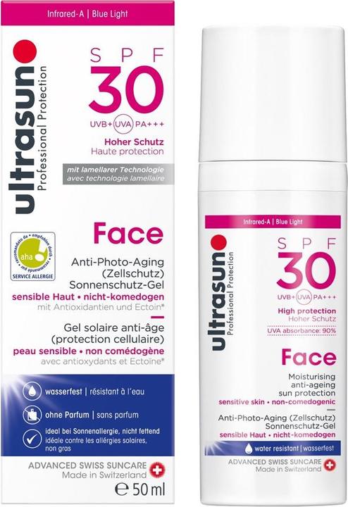 Actual product image Ultrasun Face (Sun cream face, SPF 30, 50 ml, 90 g)