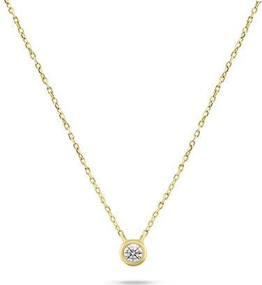 Brilio Silver - Elegant gold-plated necklace with zircon NCL86Y