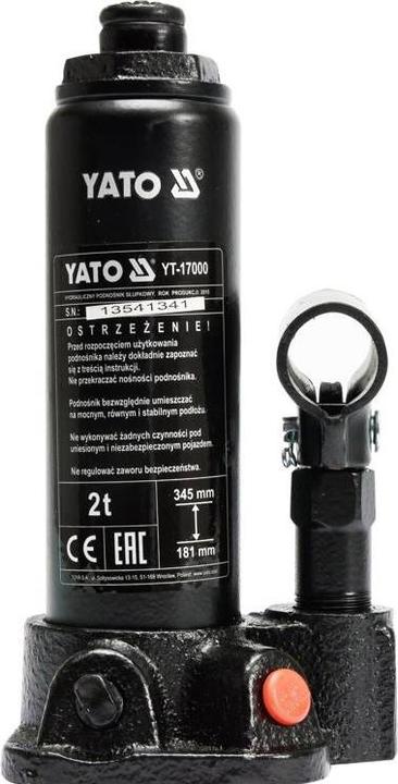Yato Profi Hydraulischer Stempelwagenheber YT-17000 bis 2 Tonnen