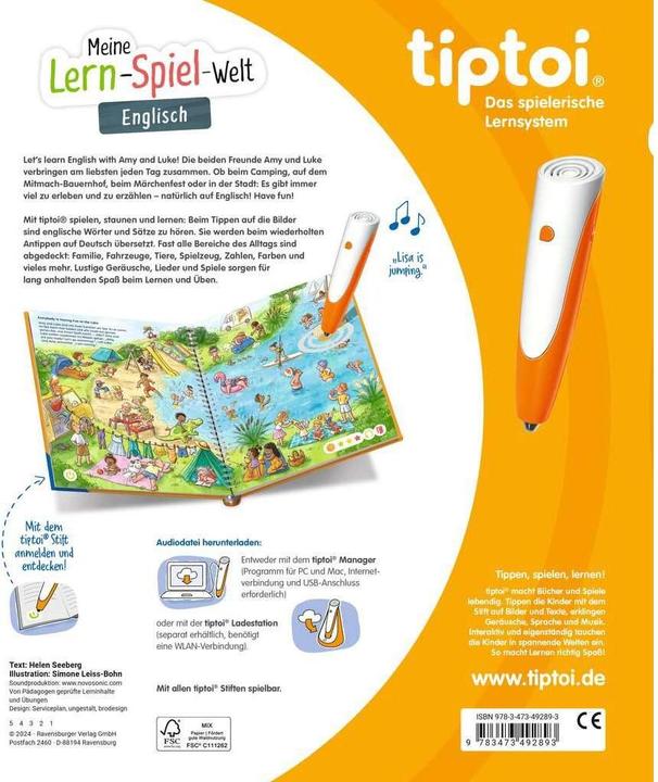 Produktbild tiptoi Meine Lern-Spiel-Welt: Englisch (Deutsch, Helen Seeberg, 2024)