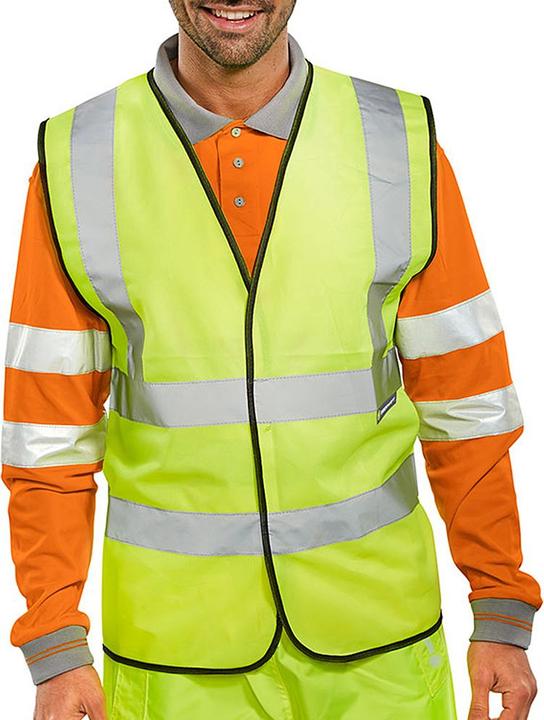 B Seen Waistcoat Hi-Vis Yellow L (L)