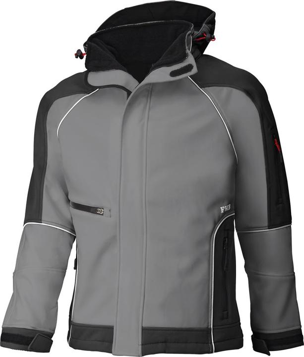 FHB Veste softshell homme WALTER gris, noir taille L (L)
