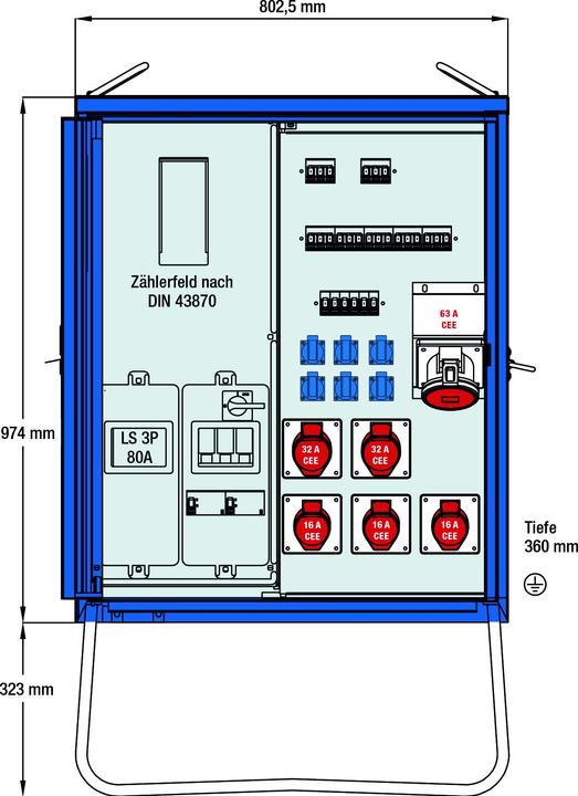 Produktbild As - Schwabe Endverteiler Schrank (CEE 7/3, CEE)