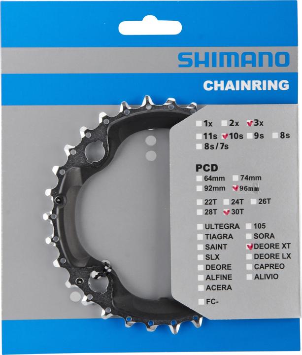 Actual product image Shimano Deore XT FC-M782 chainring 96 BCD (30)