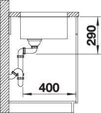 Produktbild Blanco Andano 400-U (Unterbauspüle, 44 cm, 44 cm)