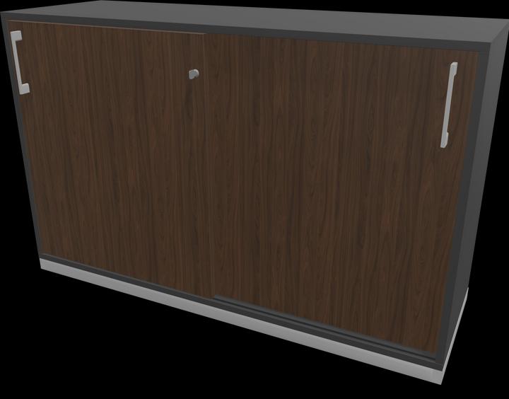 Walnut decor dark with structure, Silver grey, Dark grey