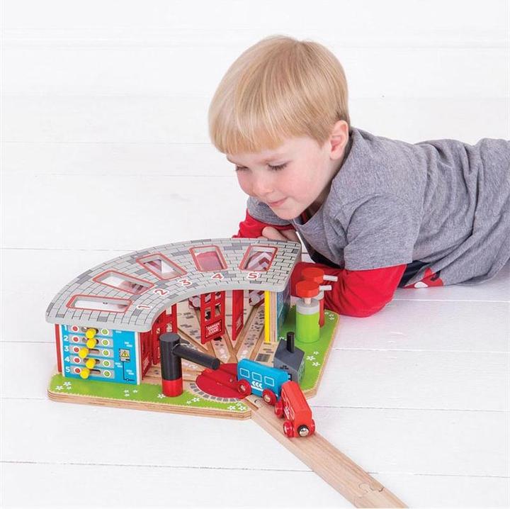 Immagine prodotto Bigjigs Trasferimento Premium su rotaie di legno per 5 treni