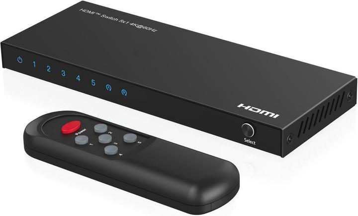 Produktbild MicroConnect 4K@60Hz HDMI Switch 5x1, HDCP
